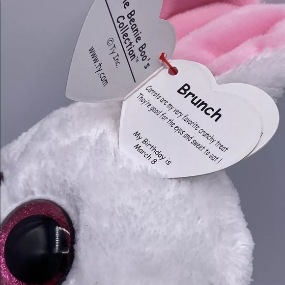 Ty Beanie Boos - BRUNCH the Easter Bunny Rabbit 6" (Exclusive) 2020 - Picture 5 of 6